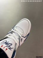 Nike Air Flight 89 White Navy Basketball Sneakers