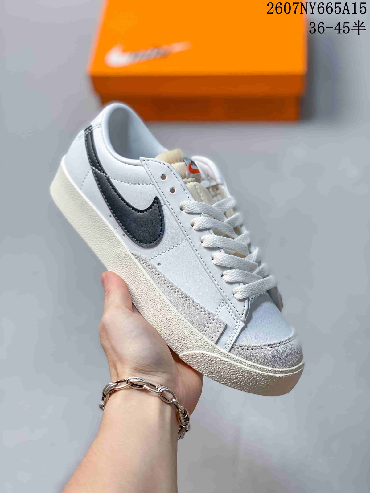 Nike Blazer Low Premium Sneakers White Black CI9888-001