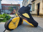 Air Jordan 5 High-Top Sneakers in Black and Yellow