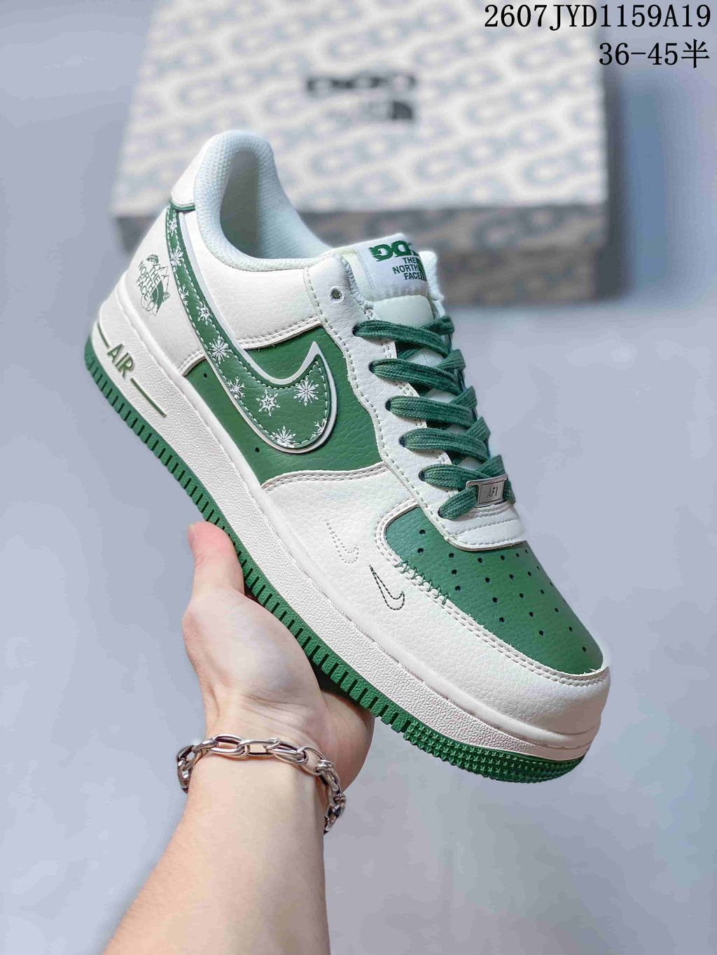 Nike Air Force 1 '07 Low White Green Sneakers 2607JYD1159A19