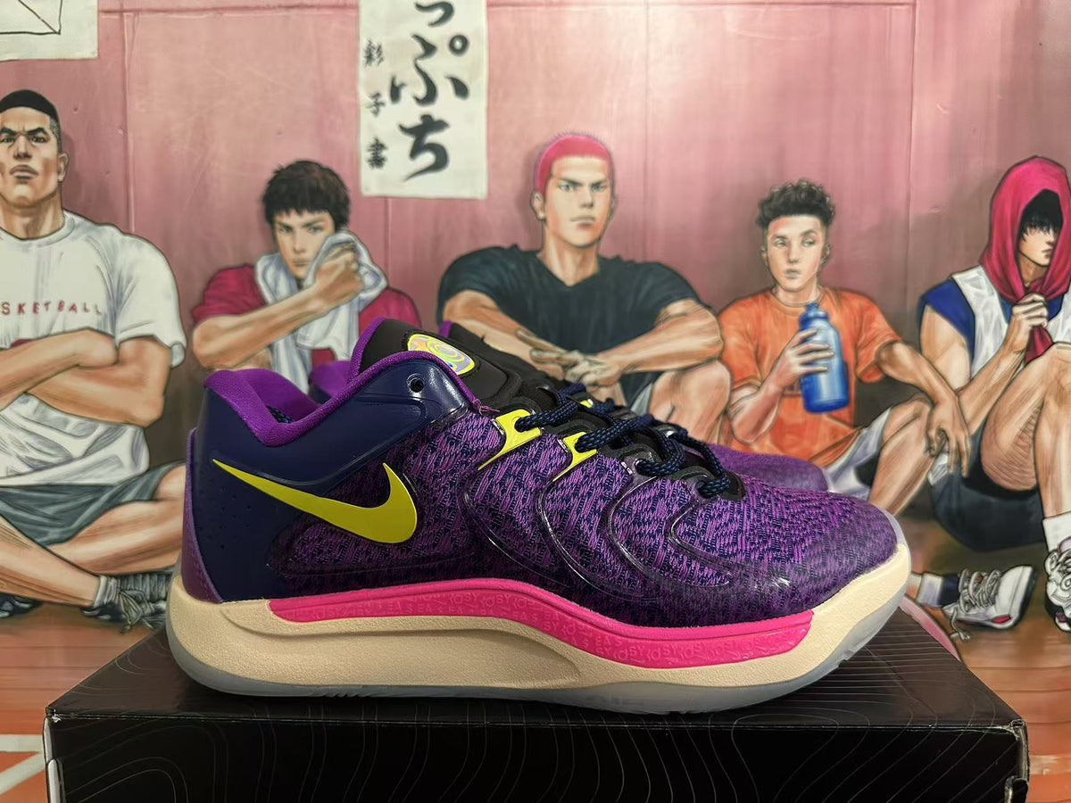 Nike Basketball Shoes in Purple, Navy and Volt