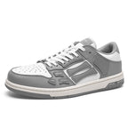 AIVIIRI Gray and White Low-Top Sneakers MFS003-043