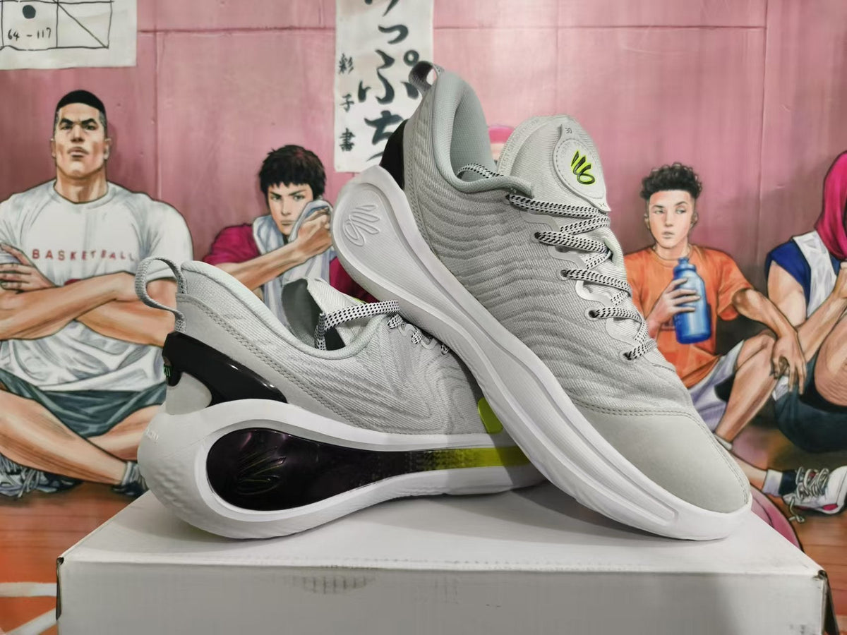 Nike Basketball Shoes in Gray and Volt Green