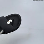 GG-CC Black Embellished Platform Thong Sandals