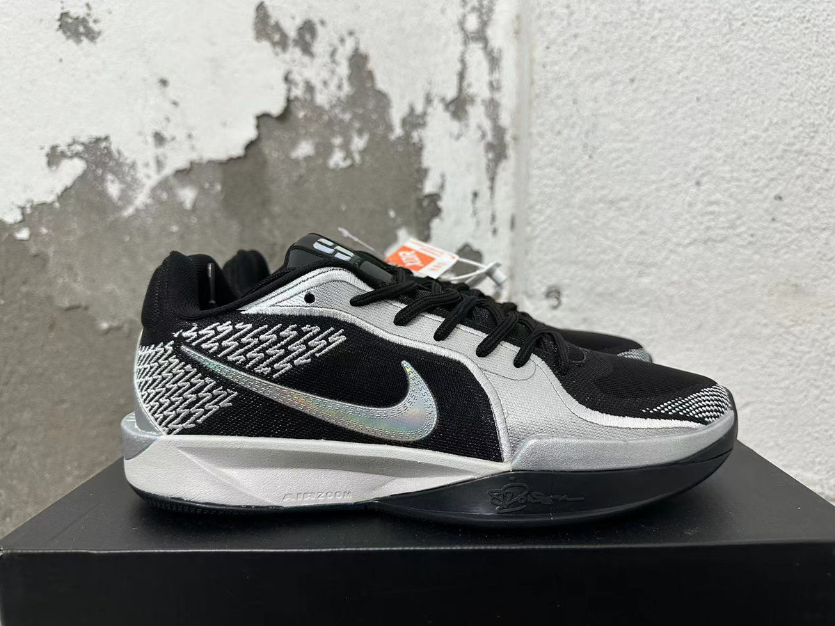 Nike Black and Silver Basketball Shoes
