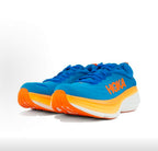 HOKA Bondi 8 Blue and Orange Running Shoes