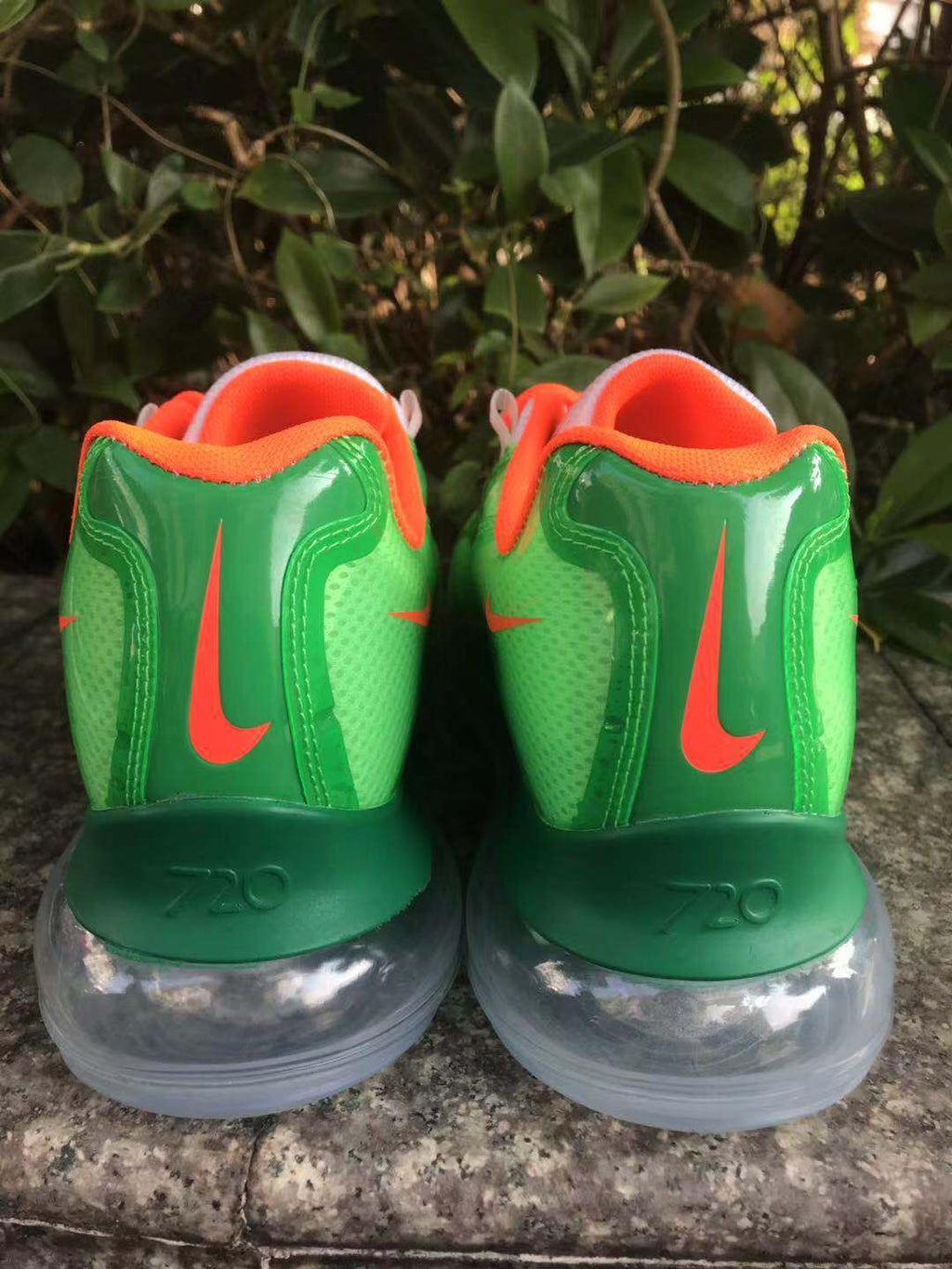 Nike Air Max 720 Green and Orange Sneakers