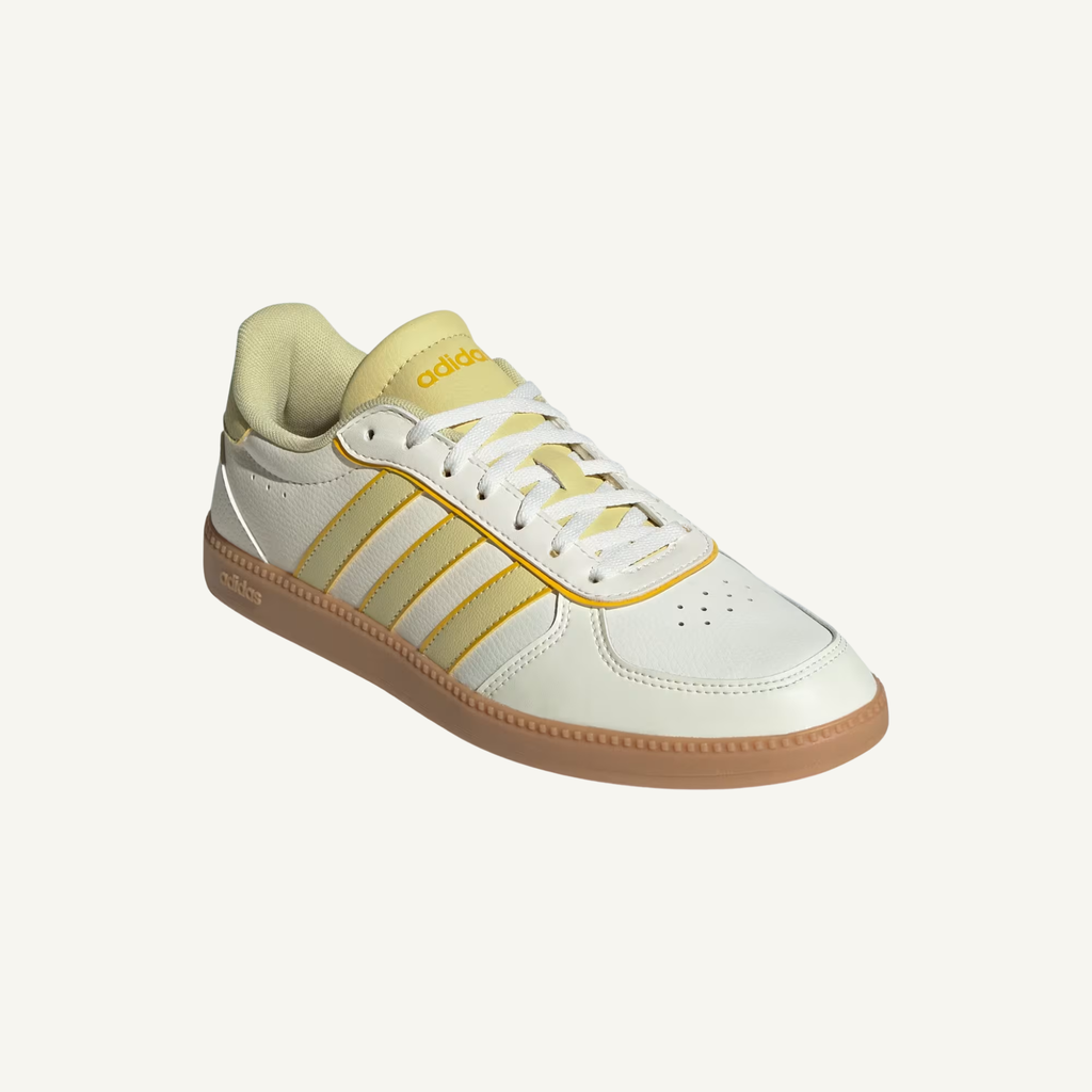 Adidas Women's Cream/Yellow Breaknet Sleek Sneakers, JH6878 (No Box)