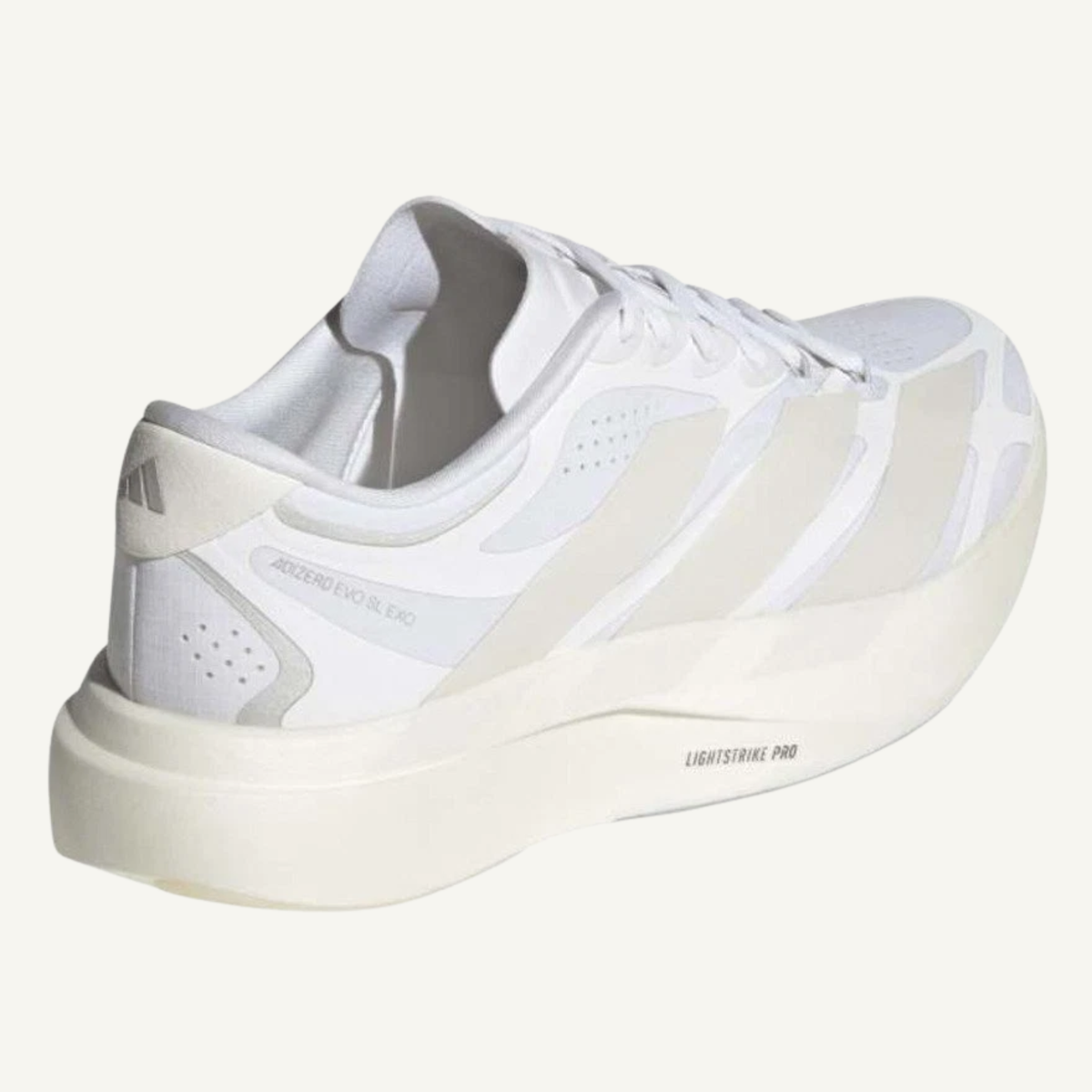 Adidas Men's White/Zero Mettalic Adizero EVO SL EXO Sneakers, LA5900