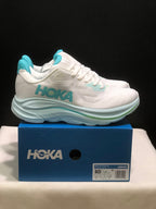 HOKA Clifton 10 Running Shoes, White Aqua