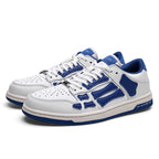 White and Blue Low-Top Sneakers MFS003-123