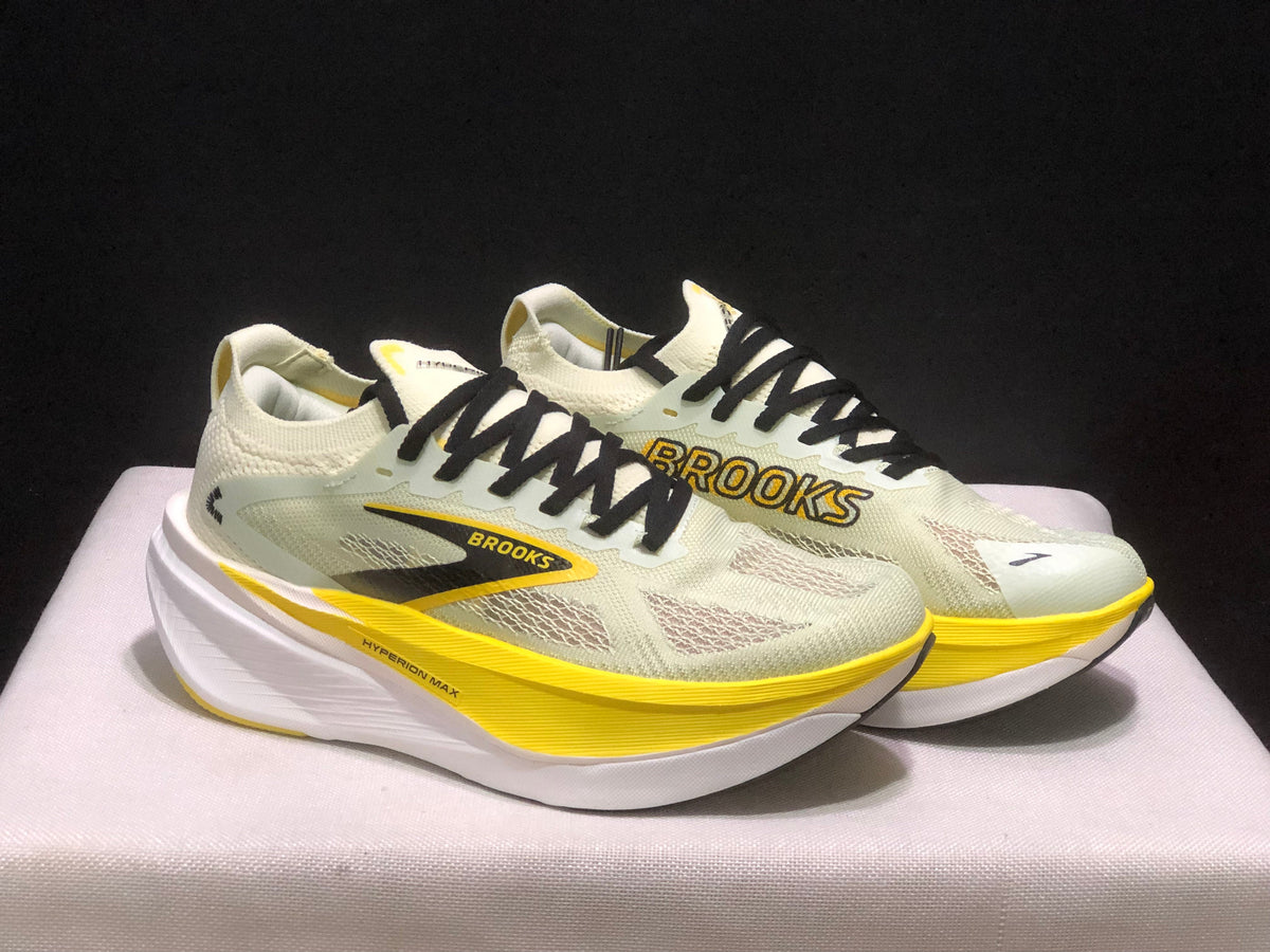 Brooks Hyperion Max 3 Running Shoes, White and Yellow