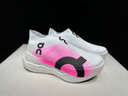 On Cloudboom Strike LS White/Pink Running Sneakers