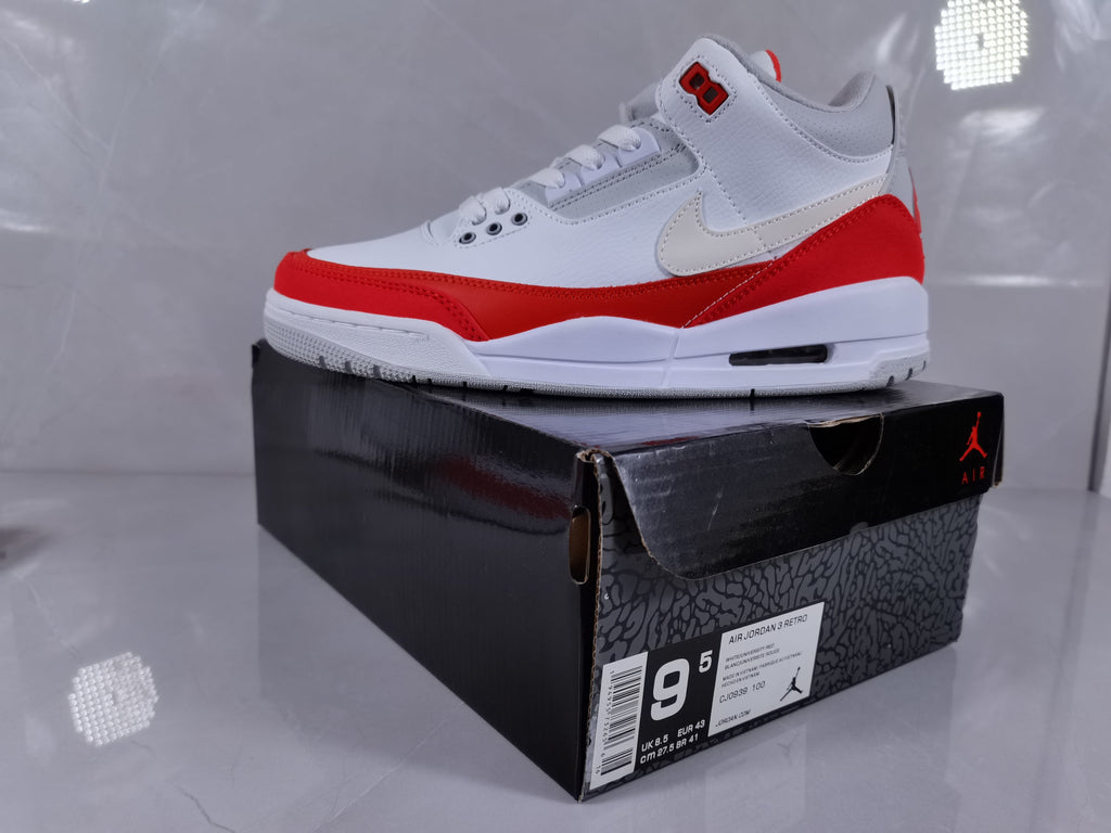 Jordan Air Jordan 3 Retro White Red Sneakers