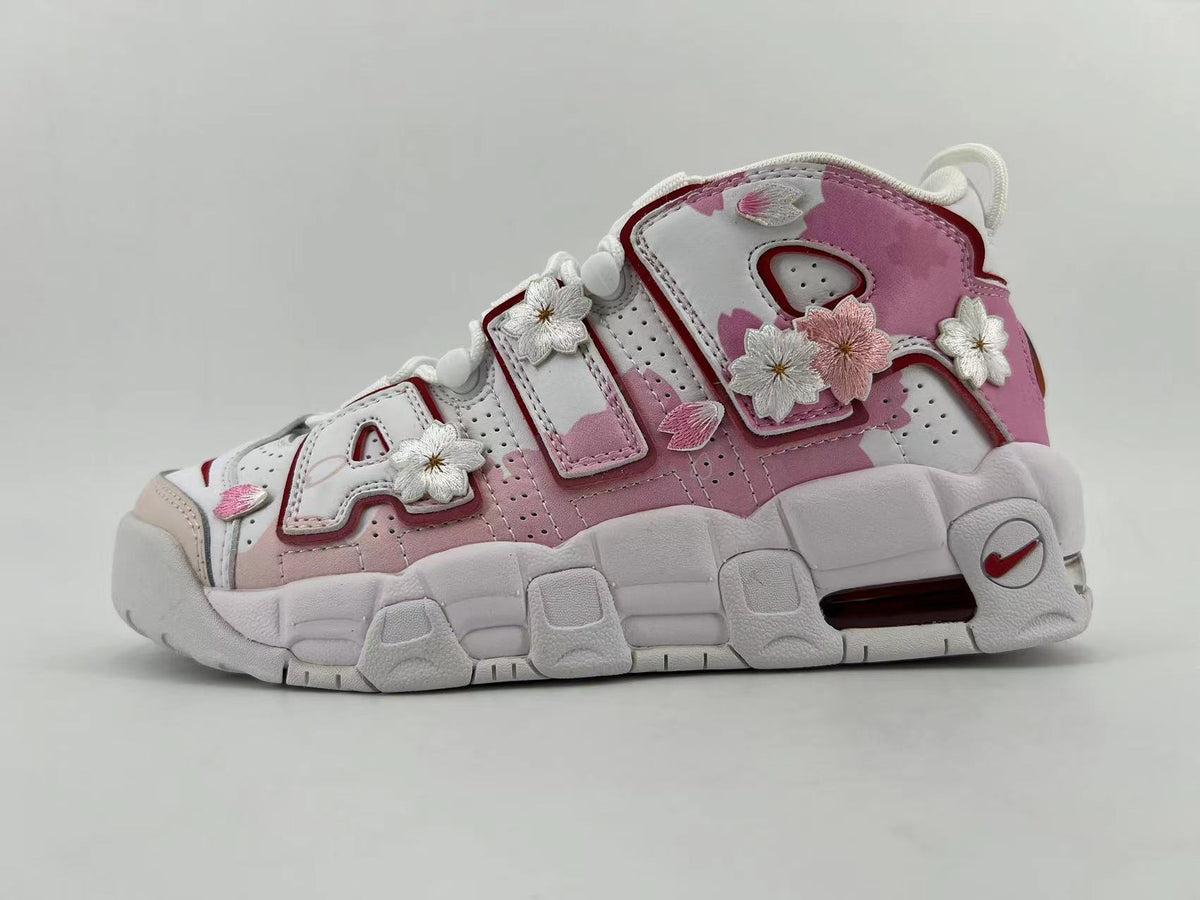 Nike Air More Uptempo DJ5988-100 Pink Floral Sneakers