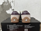 Converse Trainer-Style Sneakers in Cream and Plum