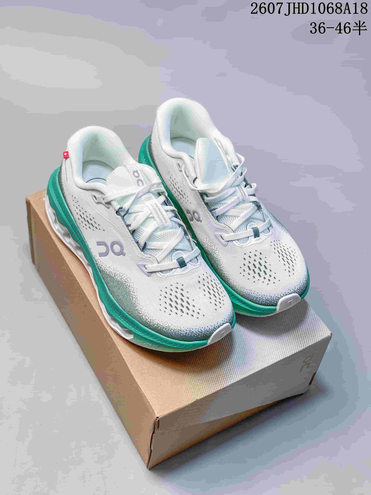 On Cloudsurfer 3 White Green Running Sneakers 2607JHD1068A18