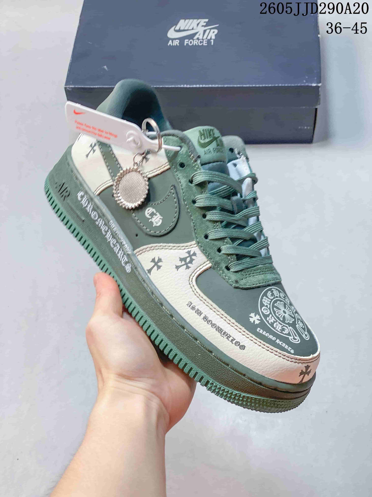 Nike WMNS Air Force 1 Shadow Sneakers Green White JD290A20