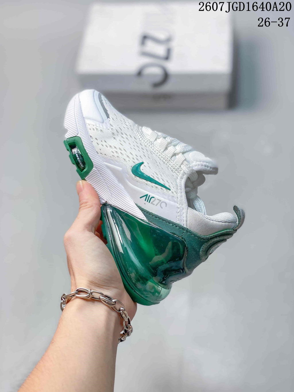 Nike Air Max 270 Kids' Sneakers White and Green