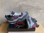 Air Jordan 4 Gray and Pink Sneakers