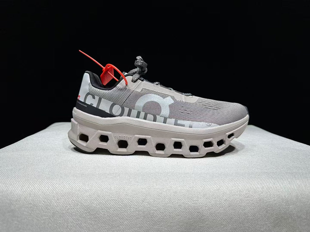 On Cloudmonster Sneakers in Cinder Fog
