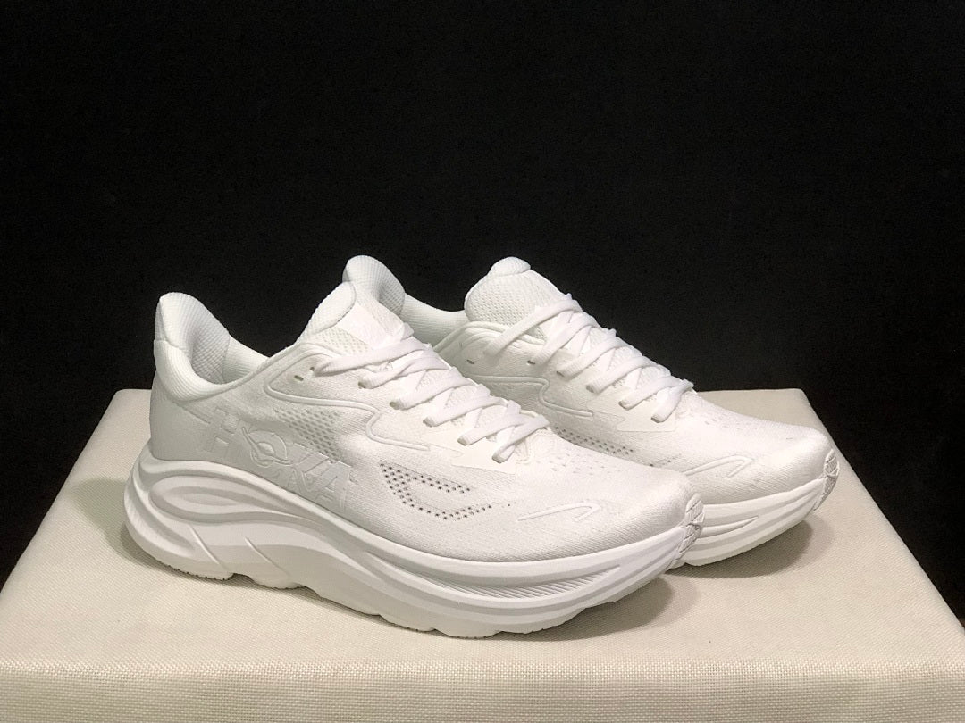 HOKA Clifton 10 White Running Shoes