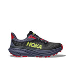 HOKA Challenger 7 Trail Running Shoes – Black, Red & Gray