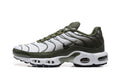 Nike Air Max Plus Sneakers in Silver and Olive