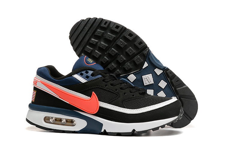 Nike Air Max Black and Coral Sneakers