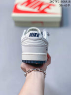 Nike SB Dunk Low White and Navy Sneakers 2607VD1606A16
