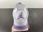 Air Jordan 4 Retro White and Purple Sneakers CT8527-115