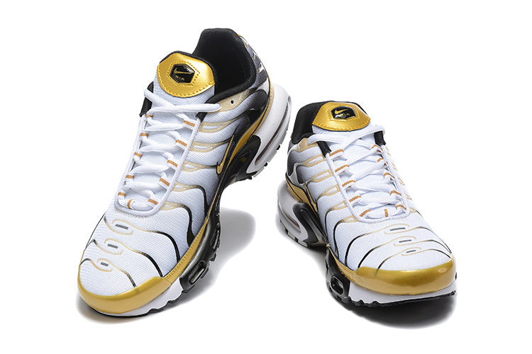 Nike Air Max Plus White Gold Black Sneakers