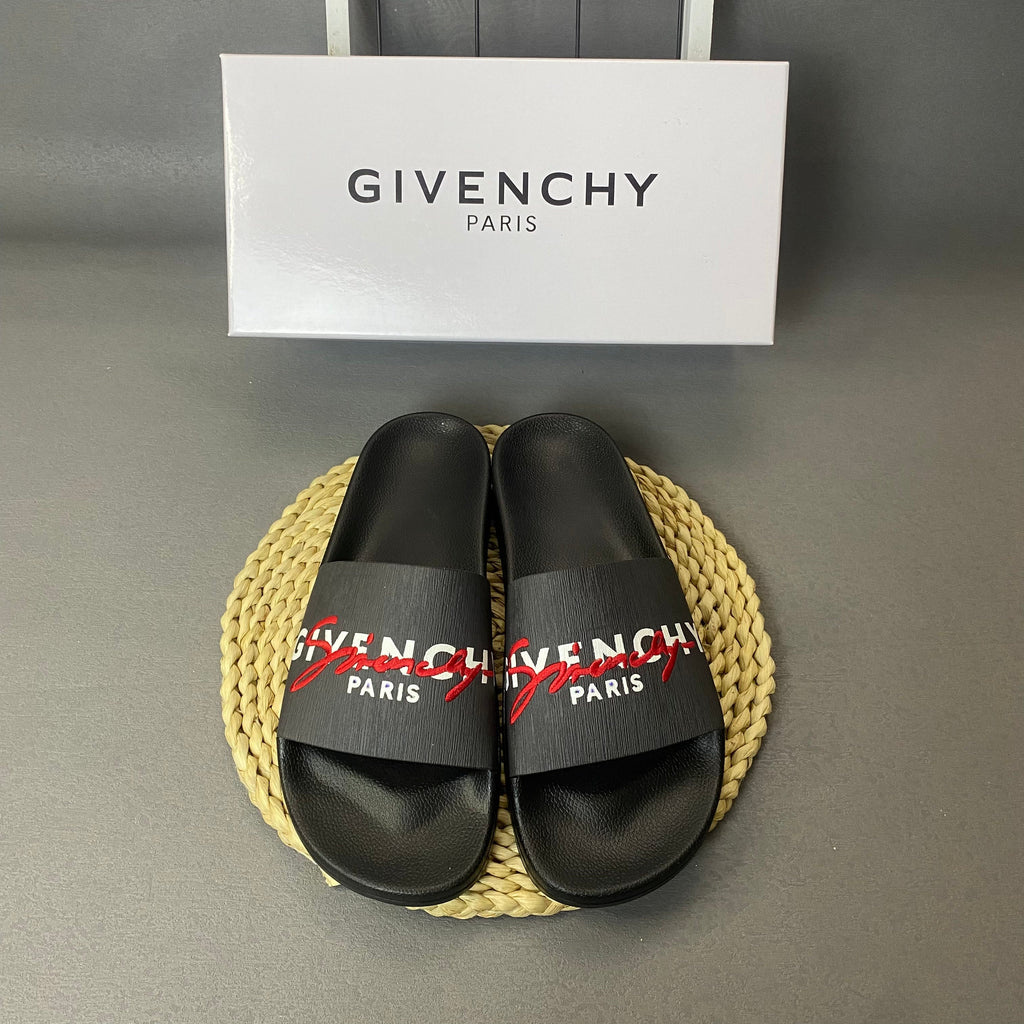 Givenchy Slide Sandals with Graphic Strap