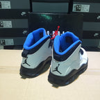 Jordan Air Jordan 10 Retro White Black Blue High-Top Sneakers