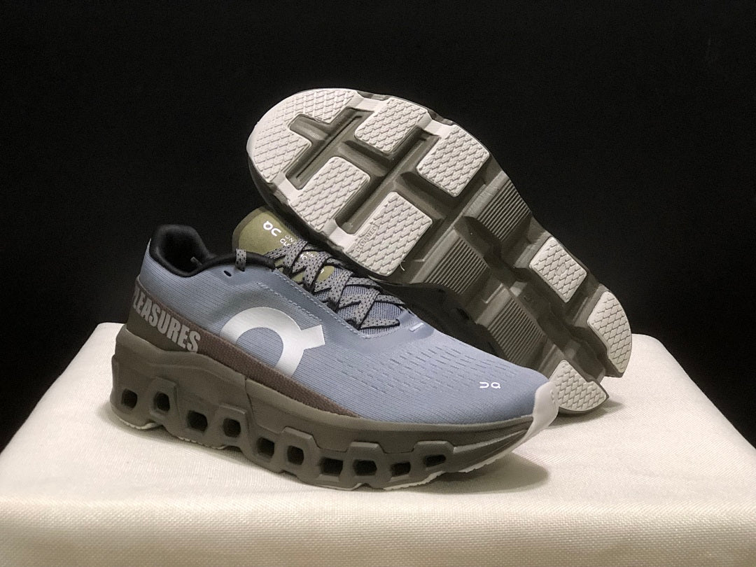 On Cloudmonster 2 PLEASURES Sneakers in Gray and Olive