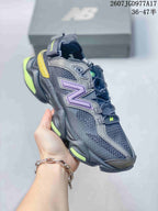 New Balance 9060 Black Purple Mule Sneakers