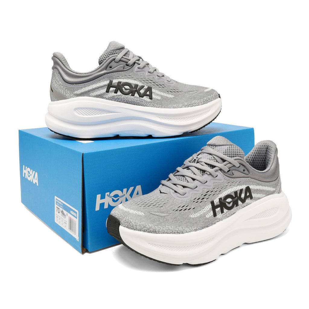 HOKA Bondi 9 Gray Running Shoes 1162011-GCTC