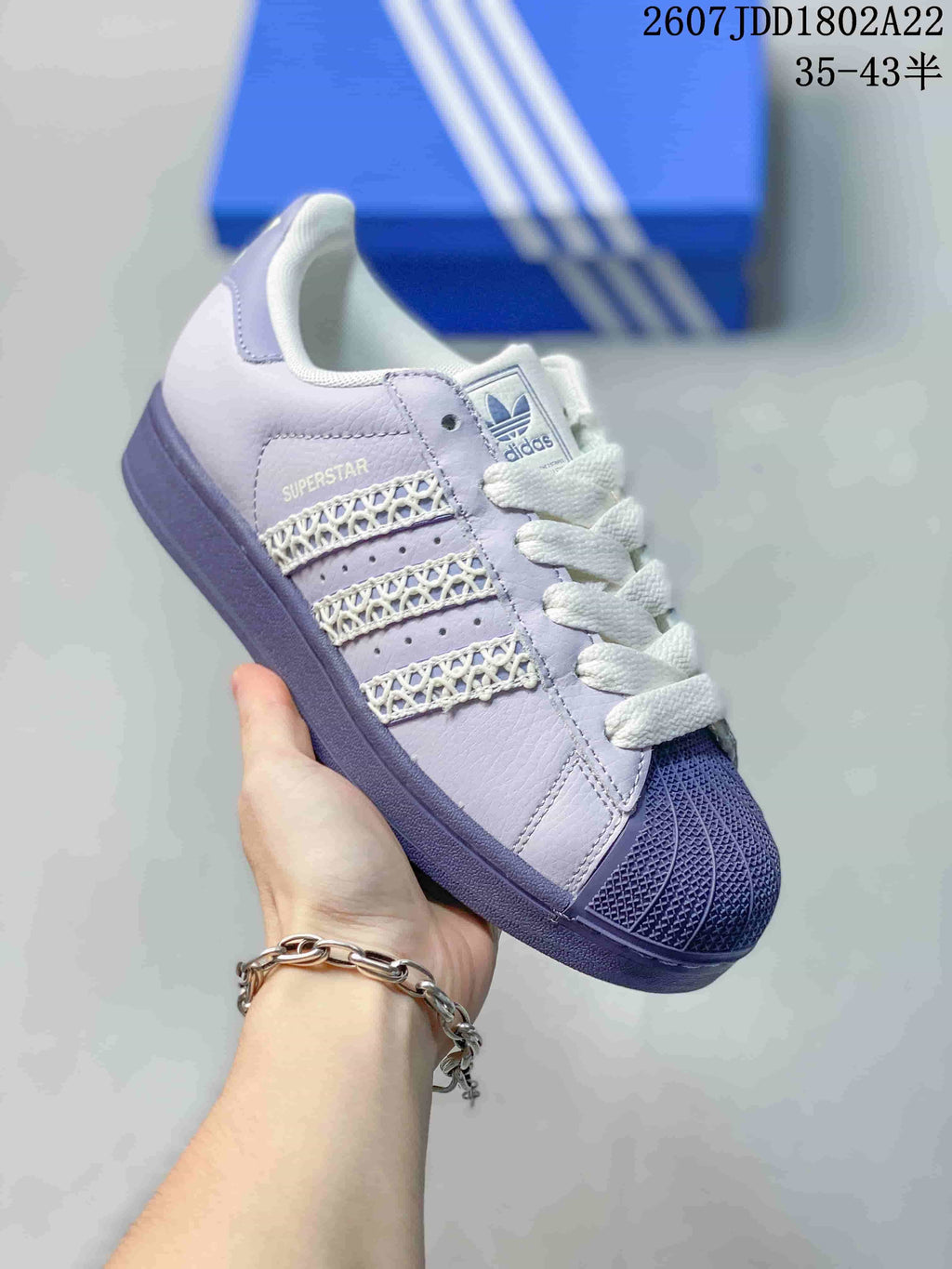 Adidas Superstar Sneakers Lavender and White HQ2646