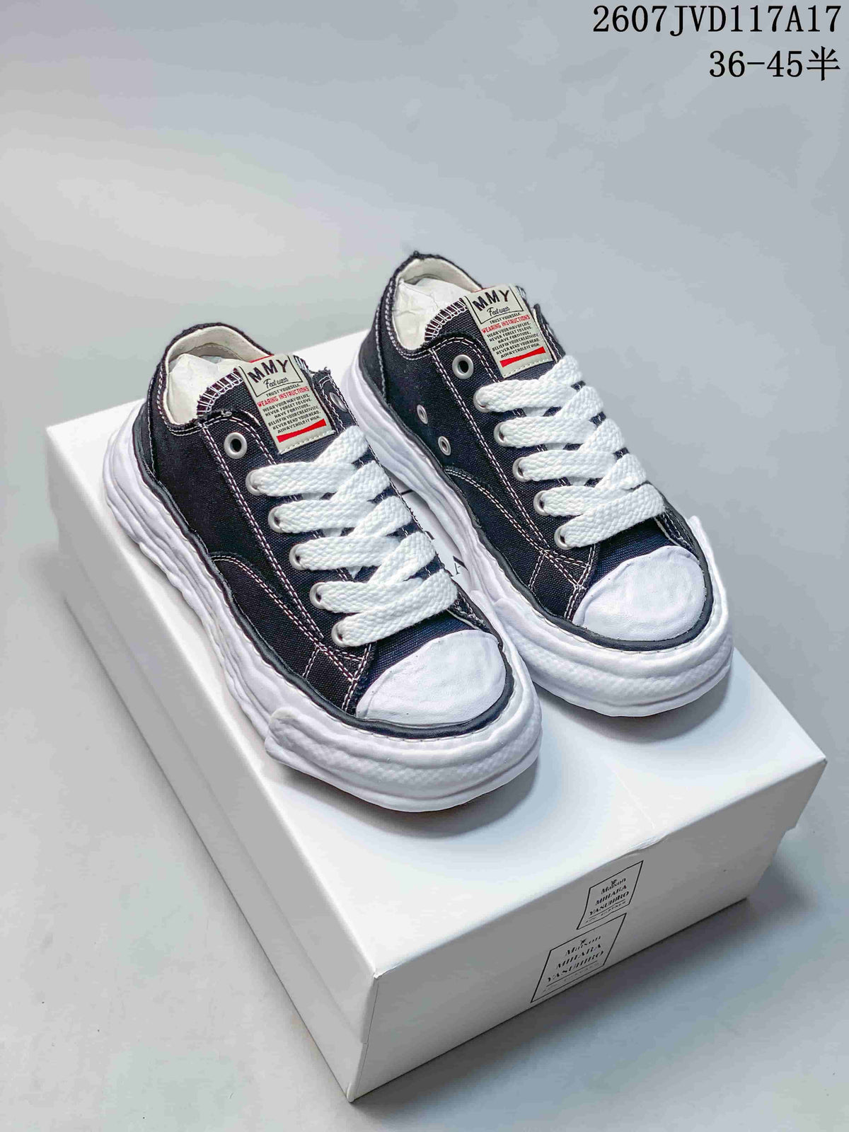 Maison Mihara Yasuhiro MMY Canvas Low Sneakers Black Olive