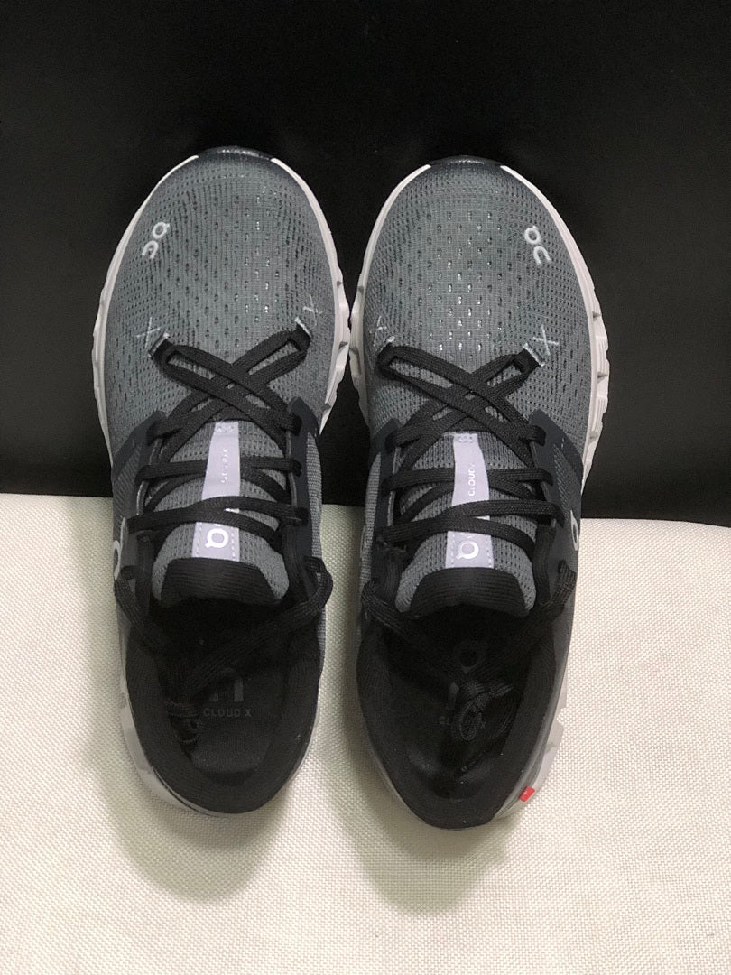 On Cloud X 4 Sneakers in Black and Dark Grey