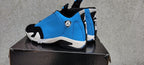 Air Jordan 14 Retro Black and Blue High-Top Sneakers