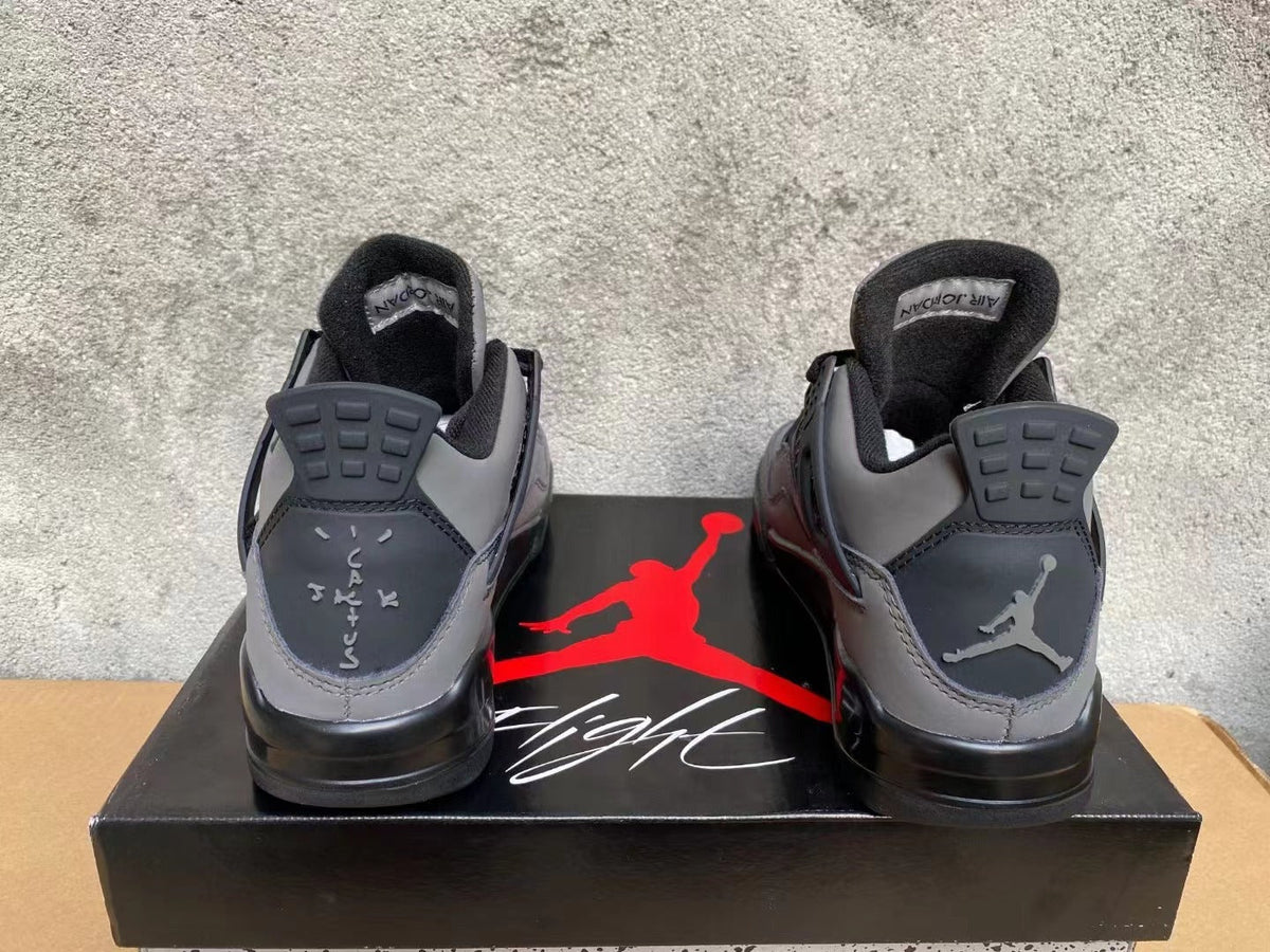 Jordan 4 Grey and Black Sneakers