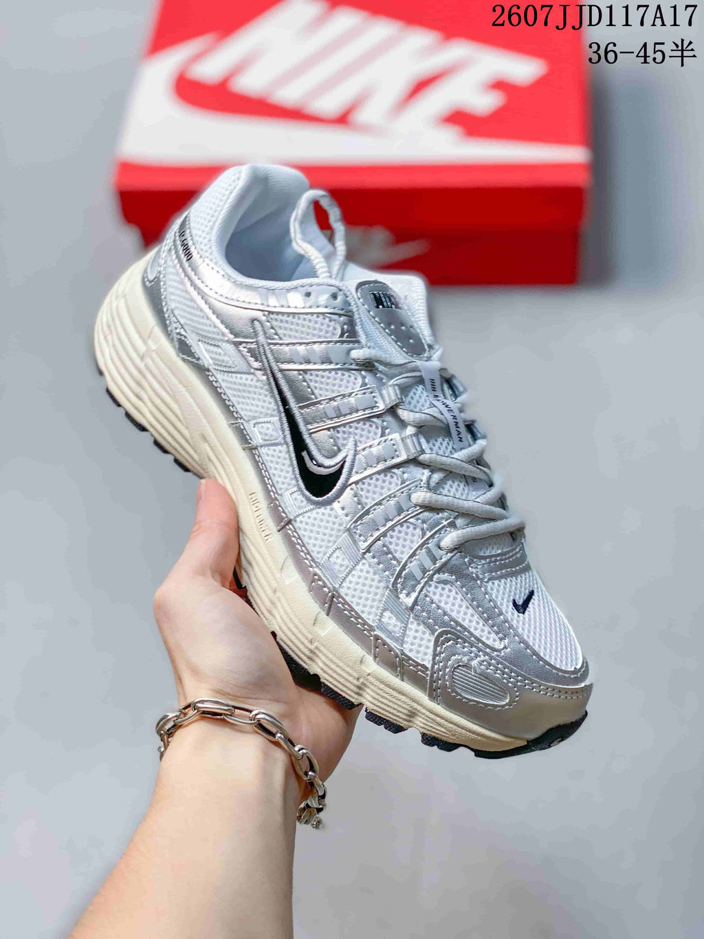 Nike P-6000 Sneakers White Silver 2607JJD117A17