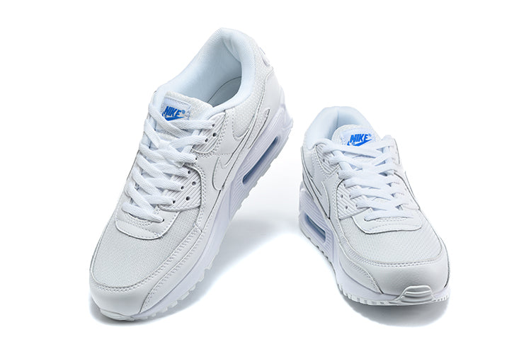 Nike Air Max 90 Sneakers in White and Blue