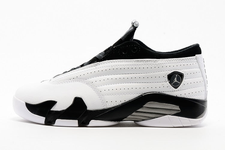 Jordan 14 Low Sneakers in White and Black