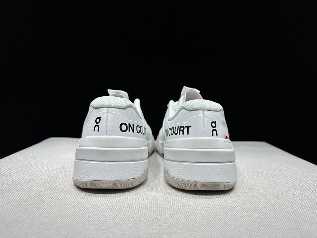 On The Roger Pro Fire Clay White Court Sneakers