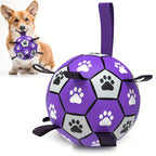 Interactive Pet Soccer Ball Tug of War Toy with Handle