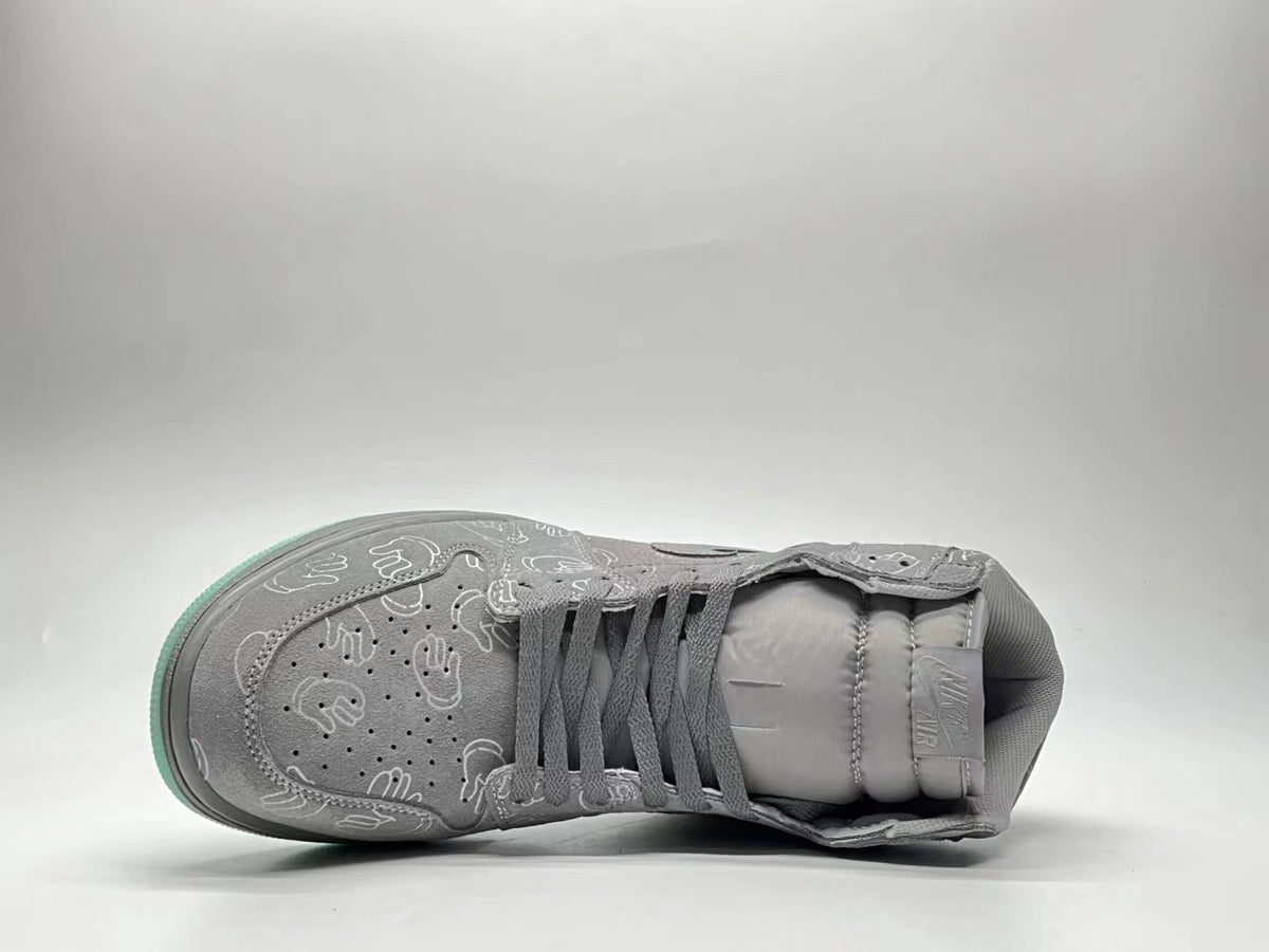 Air Jordan 1 High Cool Grey Patterned Sneakers