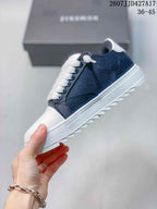 NUMERIS Denim Sneakers Navy and White 07JJD427A