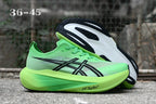 ASICS Green Running Shoes with Black Logo